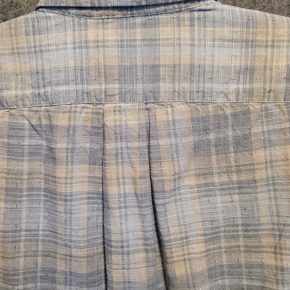 ROWM Men's Blue Plaid Long Sleeve Shirt Lrg - Picture 11 of 14